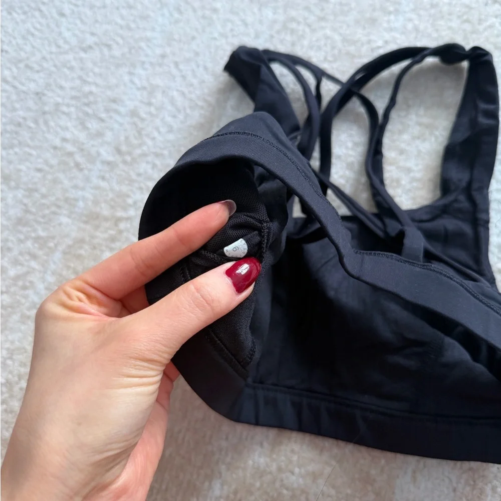 Lululemon Athletica Black Crossback Sports Bra